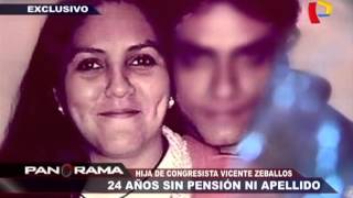 La hija de Vicente Zeballos 24 años sin pensión ni apellido [upl. by Eldreeda]