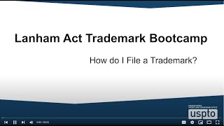 Lanham Act Trademark Boot Camp How Do I File A Trademark Application [upl. by Aretina738]