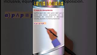 Ley de idempotencia  Leyes lógicas  Leyes lógicas simplificación de proposiciones  leyeslogicas [upl. by Zerla]