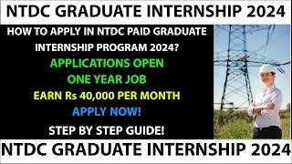 NTDCWAPDA Graduate Paid Internship Program  Apply ntdc internship job2024 wapdajobs wapda [upl. by Leiuqese]