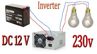 Make a Simple 12v DC to 230v AC Inverter 300W 500W Full Tutorial  DIY Inverter From PC Power Supply [upl. by Helman632]