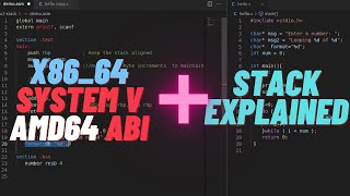 Assembly Calling Convention  x8664 AMD64 ABI and Stack Frame [upl. by Narine]