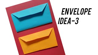 How to make a envelopeNo guleNo tapeEasy envelope idea 3 [upl. by Rratsal]