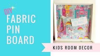 DIY Fabric Pin Board using a Picture Frame  kzvDIY [upl. by Primalia481]