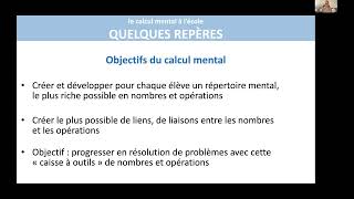 Eric Trouillot  Le calcul mental au début du cycle 2 [upl. by Lareneg71]