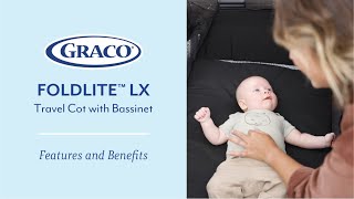 Graco FoldLite LX Travel Cot with Bassinet [upl. by Artenehs]