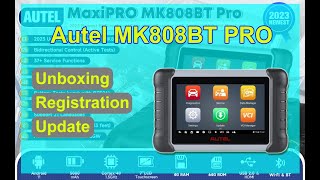 Autel MaxiCOM MK808BT PRO Unboxing Registration and Update  Cardiagtool [upl. by Suhpoelc]