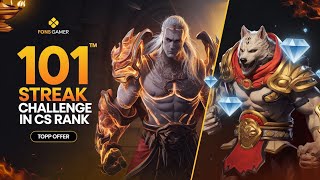 101 Streak Challenge in CS Rank  Free Fire Live Stream [upl. by Bibi493]