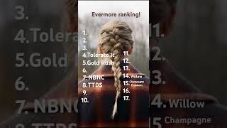 My ranking of evermore evermorealbum swift music taylorswift evermore ts ranking [upl. by Ainola]