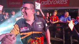 Live Darts Walkon  Simon Whitlock amp Jose De Sousa  Masters 2022 [upl. by Carisa]