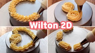 Wilton 2D nozzle Piping Tutorial  25 Cake border design Ideas  Cake decorating [upl. by Brandise986]