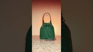 Making of a Green Tweed Quilted Bucket Bag handmadebag bag bagdesigner designerbag tweed [upl. by Orferd]