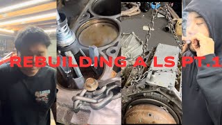 How to build a LS engine PT1 Pontiac G8 [upl. by Atiuqahc]