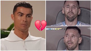 Ronaldos surprising reaction to Messis crying during the ArgentinaColombia match [upl. by Maurene]