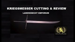 Kriegsmesser Sword Review amp Test Cutting  Landsknecht Emporium [upl. by Aric]