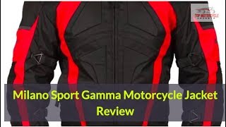 Milano Sport Gamma Motorcycle Jacket Review [upl. by Ailelc]