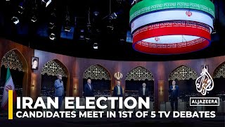 Iran presidential candidates discuss economy in first of five televised debates [upl. by Vachil]