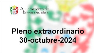 Pleno Extraordinario del 30 de octubre de 2024 [upl. by Akim]