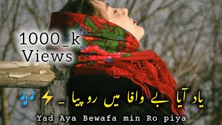 Yad Aya Bewafa Min Ro piya Solwedreverbzeshanrokhrinew saraiki song mp3Hd1080 [upl. by Kling]