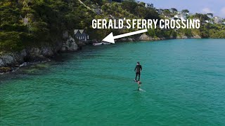 HOVER BOARDING up the river all the way to Geralds ferry boat crossing [upl. by Tra491]