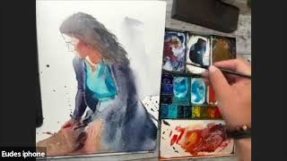 Watercolor demonstration for Milan Italy [upl. by Isolde]