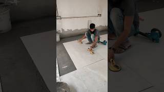 Floor tiles fitting 32×64 inch tiles install tiles marble interiordesign beigetiles marbletile [upl. by Starks]