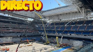 🔴 COLOCACIÓN PANTALLAS VIDEOMARCADOR 360 🔴 Obras Santiago Bernabéu 🚧 [upl. by Bergwall]