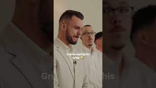 Groom’s Reaction Seeing His Bride 😭 groomcrying groom emotionalwedding emotional wedding love [upl. by Esiuolyram]