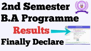 SOL 2nd Semester BA Programme Result Finally Declare 2024  sol updates [upl. by Phail]