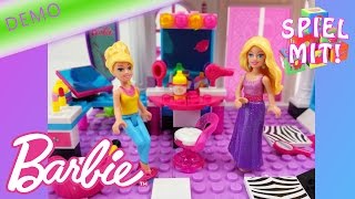 Barbie deutsch Friseursalon Demo MEGA BLOKS® Beautysalon von Spiel mit mir Kinderspielzeuge [upl. by Repard]