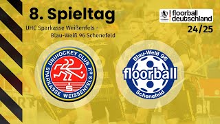 UHC Sparkasse Weißenfels vs BlauWeiß 96 Schenefeld  8 Spieltag  1 FloorballBL Herren 2425 [upl. by Neitsabes]