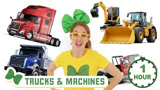 1 HOUR of Trucks amp Machines for Kids  Street Sweeper Dump Truck Excavators Tow Truck and More [upl. by Ramu]