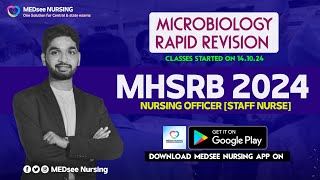 MICROBIOLOGY Rapid Revision Part 1  MHSRB amp RRB staffnursetelangana rrbnursing medseenursing [upl. by Settera]