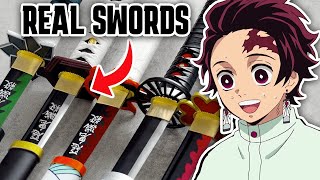 We Unboxed REAL Demon Slayer Swords [upl. by Lansing391]