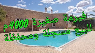 فيرمة صغيرة للبيع مساحتها 4000م بفيلا ومسبح وصالة رياضة مسجلة ومحفظة [upl. by Burdett59]