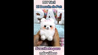 PELUCHE PERRITO 🐶 DIY FÁCIL DE HACER CON POMPONES DE LANA [upl. by Lashond340]