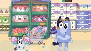 BLUEY MUFFINS LOLLIPOP 🍭 DRAMA AT THE SUPERMARKET [upl. by Ylla]