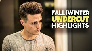 Mens Hair FallWinter Highlights  Undercut Hairstyle Tutorial  BluMaan Haircut 2017 [upl. by Alaham]