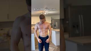 BEFORE and AFTER 100 Push Ups RESULTS pushup pushups calisthenics homeworkout shorts [upl. by Pantheas]