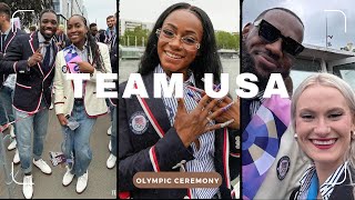 USA Track and Field Athletes at the Olympic Ceremony IG Compilation  ShaCarri Noah Rai and more [upl. by Yale]