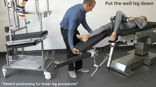 schaerer® Modual Traction System MTS Patient positioning for lower leg traction [upl. by Igic]