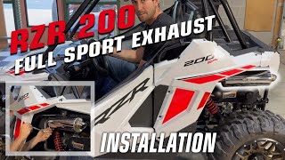 RZR 200 RPM SxS Full Exhaust Install [upl. by Emmie]