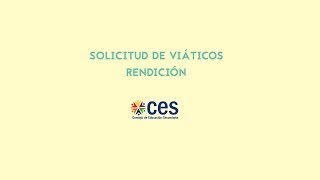 Solicitud de viáticos  Rendición [upl. by Alaek]