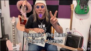 Draggin’ the Line Tommy James Easy Beginner 2 Chord 1 Finger Lesson for 3 String Cigar Box Guitar [upl. by Felicity]