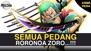 INILAH SEMUA PEDANG RORONOA ZORO Animepedia1 [upl. by Enneicul]