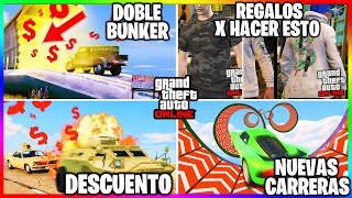 NUEVA ACTUALIZACION DOBLE EN BUNKER REGALOS x HACER ESTO 7 NUEVAS CARRERAS DESC GTA Online [upl. by Ynnel]