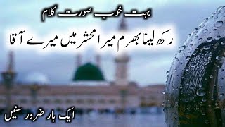 Sarkar Hamare Hain Naat  Rakh Lena Bharam Mera Mehshar Me Mere Aaqa  Rakh laina Bharam Mera lyrics [upl. by Dody]