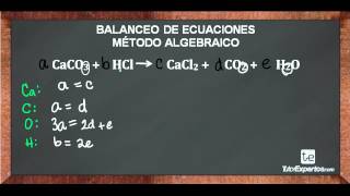 Balanceo de Ecuaciones Método Algebraico No 3 [upl. by Ineslta]