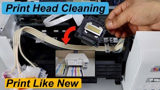 Epson ET 2803 Print Head Cleaning  Fix Clogged BK Y M or C Ink amp Print Like New In 2 Steps [upl. by Rihsab]