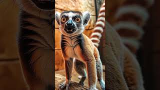 When you’re all ears and eyes 🐒👀 LemurLook” • LemurLove • FunnyAnimals • SurprisedLook [upl. by Tedmund]